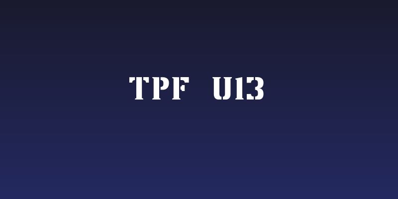 TPF U13 Social Header