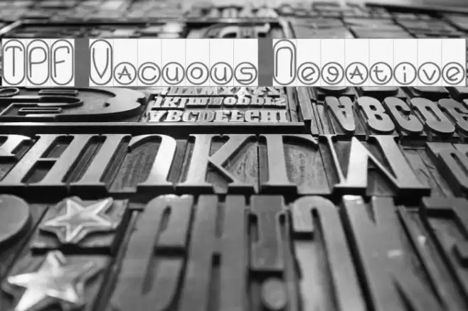 TPF Vacuous Negative Font examples