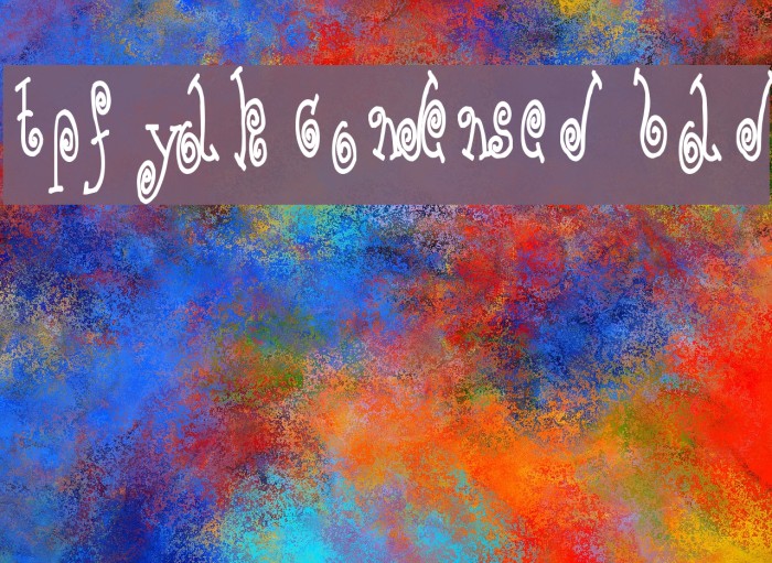 TPF Yolk Condensed Bold Font examples