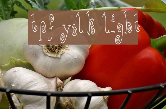 TPF Yolk Light Font examples