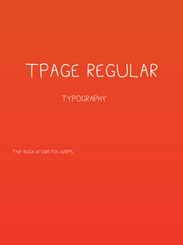 Tpage Regular Poster