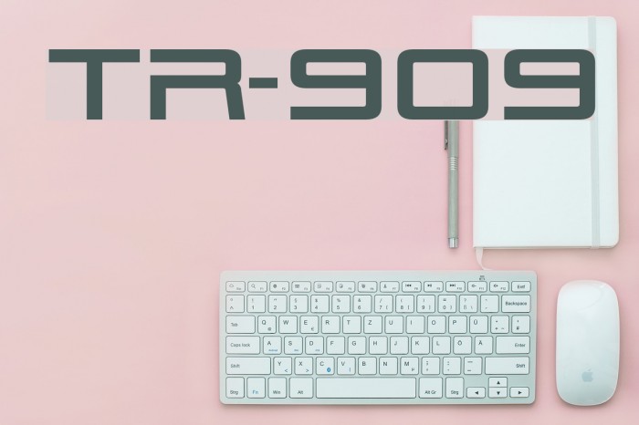 TR-909 Font examples