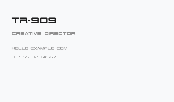 TR-909 Business Card