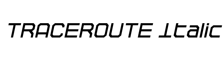 TRACEROUTE Italic  Frei Schriftart Herunterladen