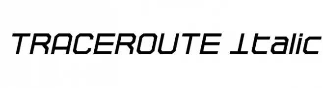 TRACEROUTE Italic  Frei Schriftart Herunterladen