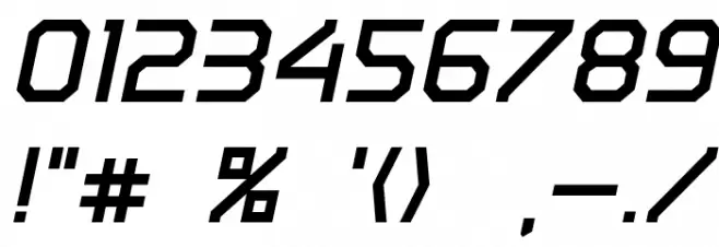 TRACEROUTE Italic Font OTHER CHARS