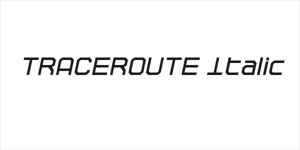 TRACEROUTE Italic Logo
