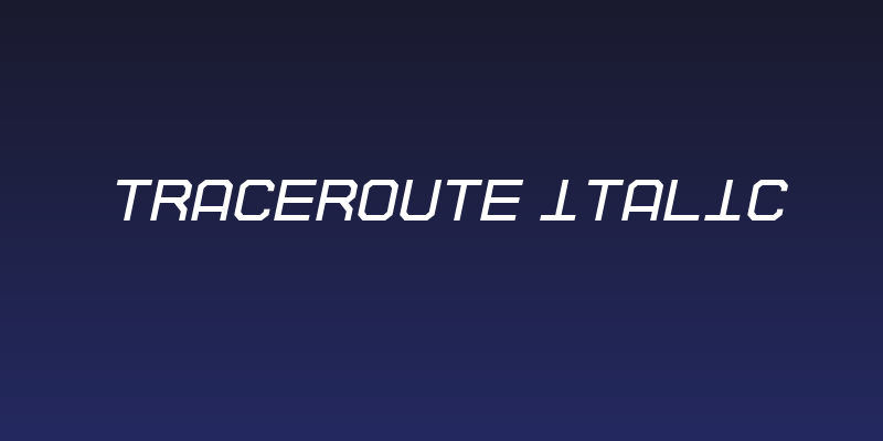 TRACEROUTE Italic Social Header
