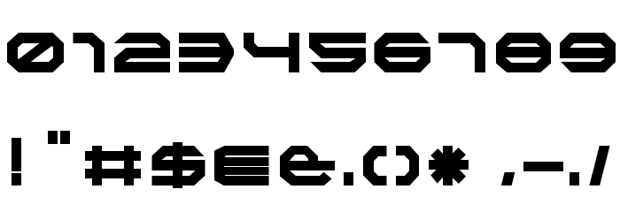 TRACK Bold Font OTHER CHARS