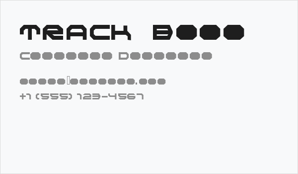 TRACK  Bold Business Card