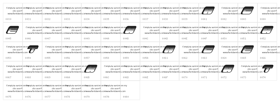 TRACKER [uncomplete_version] Character Map