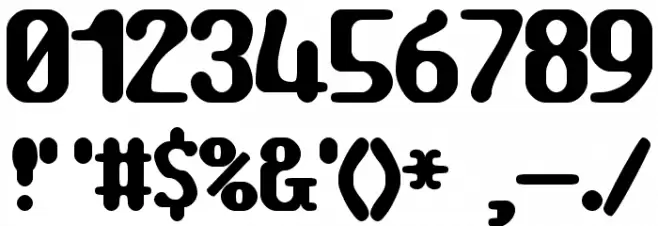 TRAGIC BRK Font OTHER CHARS