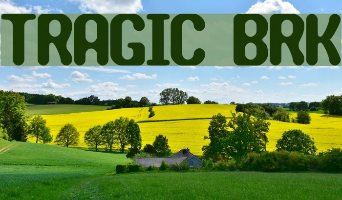 TRAGIC BRK Font examples