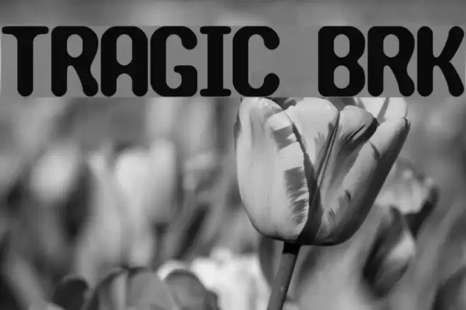 TRAGIC BRK Font examples