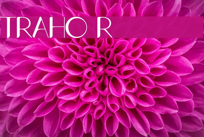 TRAHO2 Regular Font examples