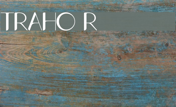 TRAHO2 Regular Font examples