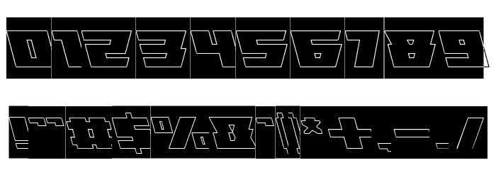 TRANSFORMATION-Hollow-Inverse Font OTHER CHARS
