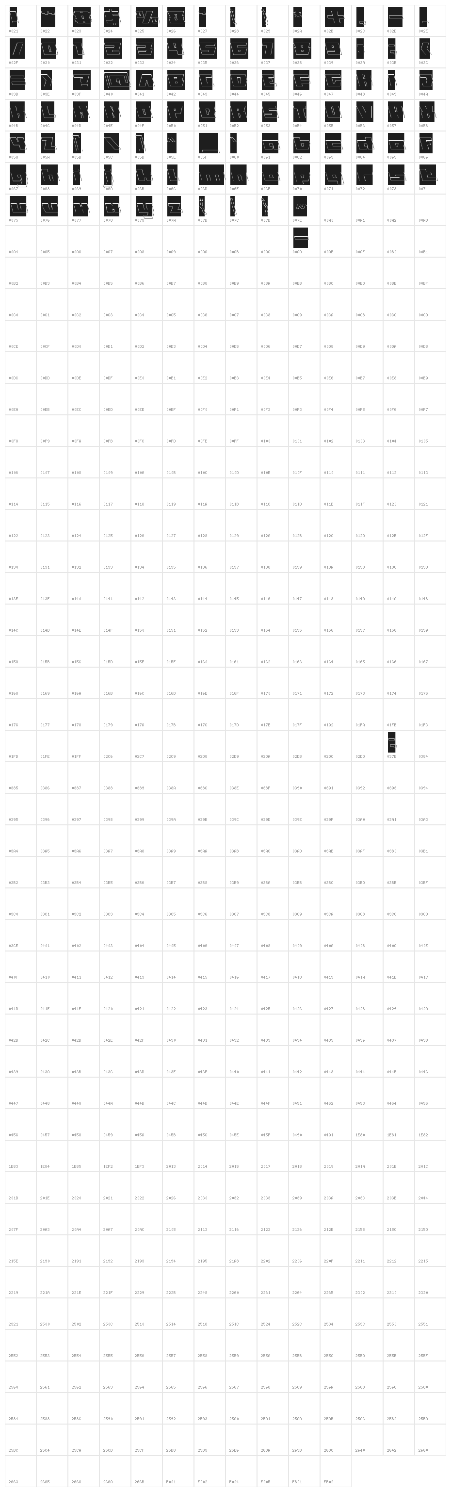 TRANSFORMATION-Hollow-Inverse Character Map