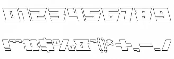 TRANSFORMATION-Hollow Font OTHER CHARS