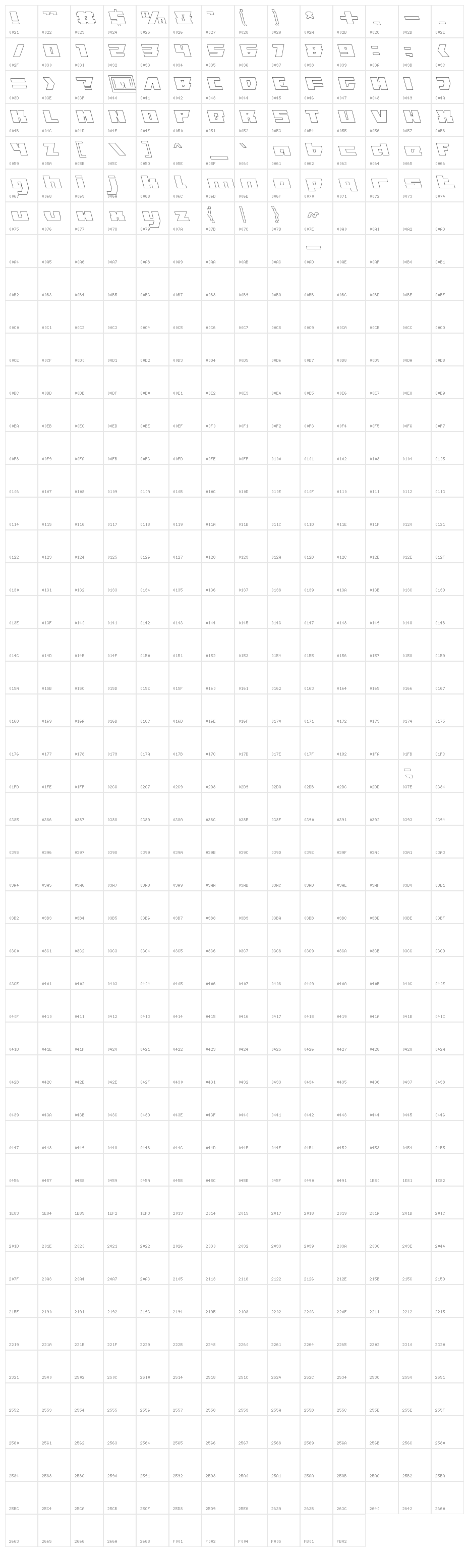 TRANSFORMATION-Hollow Character Map