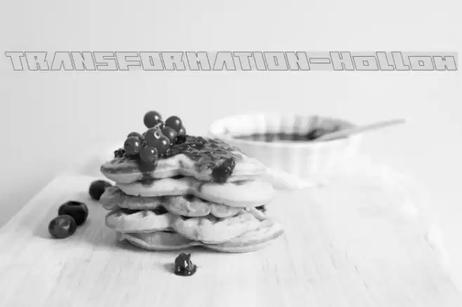 TRANSFORMATION-Hollow Font examples