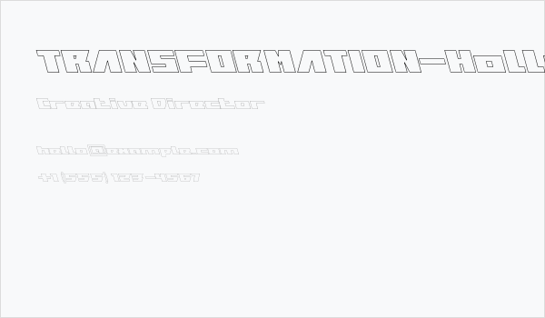 TRANSFORMATION-Hollow Business Card