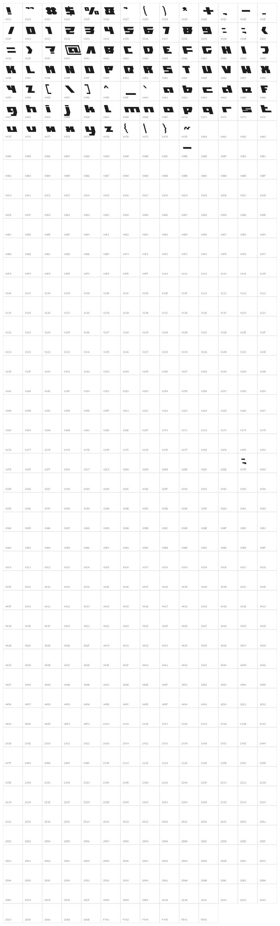TRANSFORMATION-Light Character Map