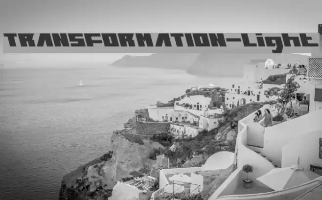 TRANSFORMATION-Light Font examples