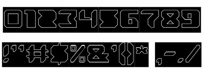 TRANSLATION-Hollow-Inverse Font OTHER CHARS