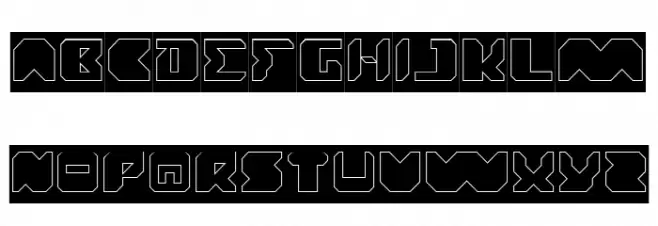 TRANSLATION-Hollow-Inverse Font UPPERCASE