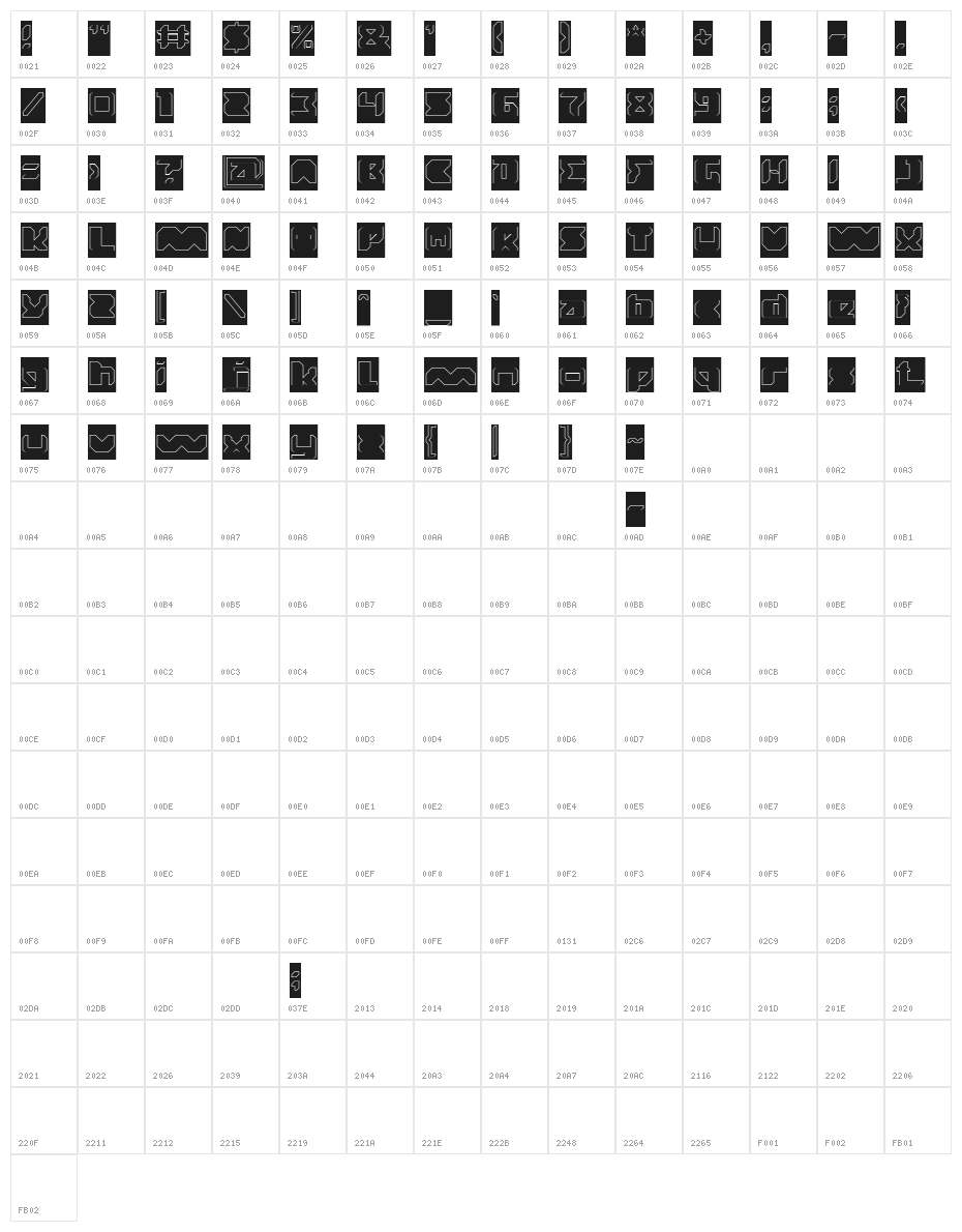 TRANSLATION-Hollow-Inverse Character Map