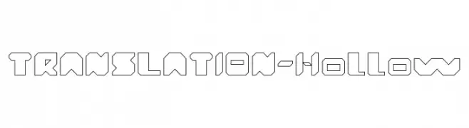 TRANSLATION-Hollow  フリーフォントのダウンロード