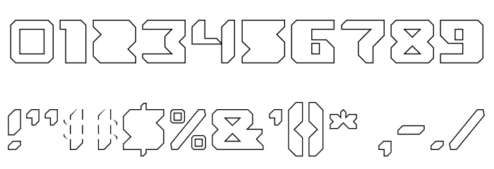 TRANSLATION-Hollow Font OTHER CHARS