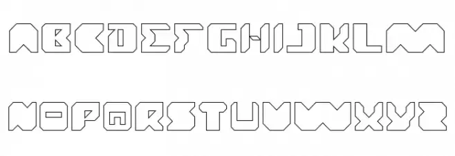 TRANSLATION-Hollow Schriftart Groß