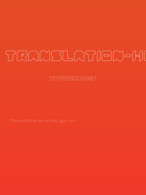 TRANSLATION-Hollow Poster