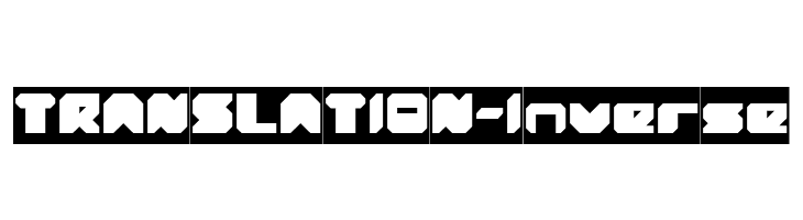 TRANSLATION-Inverse  Frei Schriftart Herunterladen