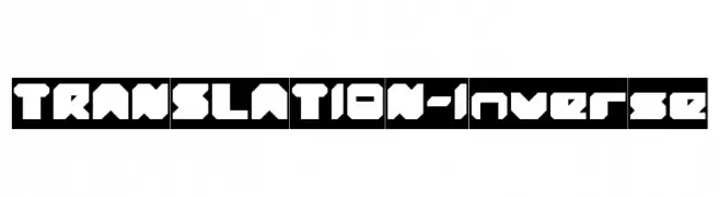 TRANSLATION-Inverse  フリーフォントのダウンロード