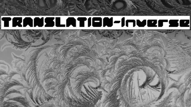TRANSLATION-Inverse Font examples