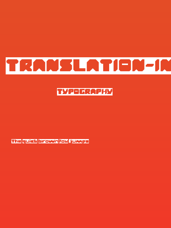 TRANSLATION-Inverse Poster