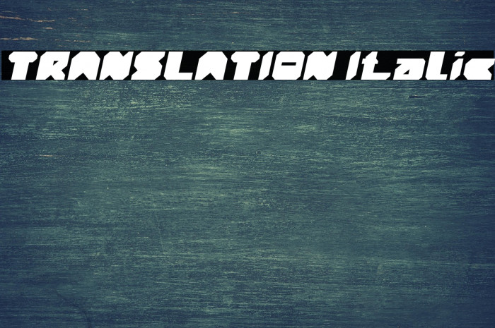 TRANSLATION Italic Example 2