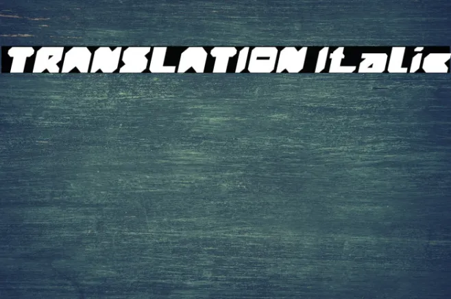 TRANSLATION Italic Example 2