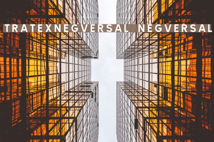 TRATEXNEGVERSAL NEGVERSAL Font examples