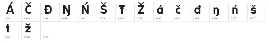 TRATEXSVARTSAMISK SVARTSAMISK Character Map