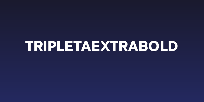 TRIPLETAExtraBold Social Header