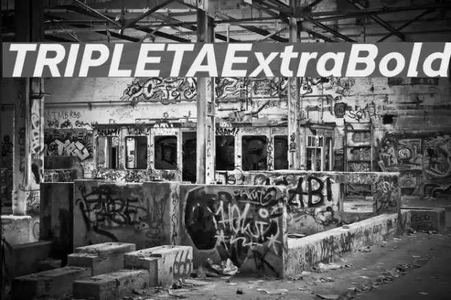 TRIPLETAExtraBold Font examples