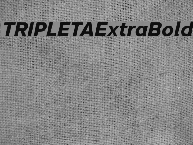 TRIPLETAExtraBold Font examples