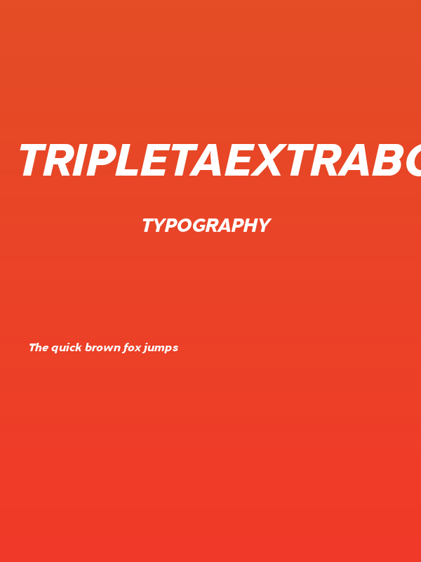 TRIPLETAExtraBold Poster