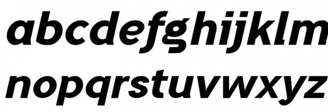 TRIPLETAExtraBold Schriftart Kleinbuchstaben