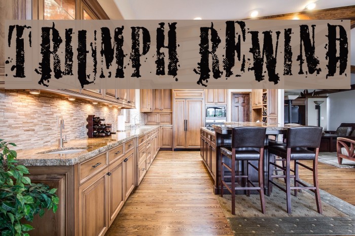 TRIUMPH REWIND Schriftart examples