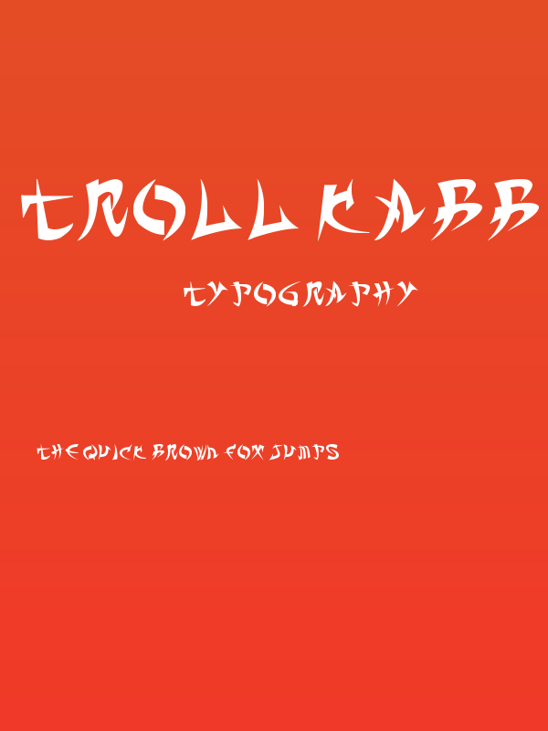 TROLL KABBç FONT Poster